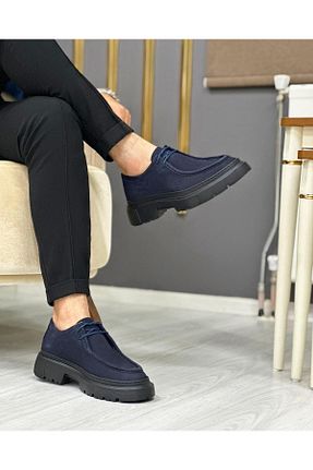 کفش کژوال سرمه ای مردانه چرم خالص ByItallanoshoes - کد 781323252