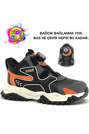 بوت / نیم بوت نارنجی بچه گانه چرم مصنوعی KOCAMANLAR - کد 775981632