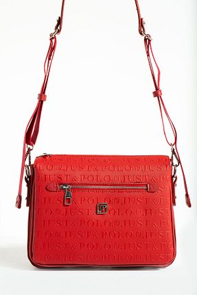 کیف دوشی قرمز زنانه چرم مصنوعی Just Polo - کد 880184355