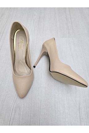 کفش پاشنه بلند کلاسیک بژ زنانه جیر butik prd - کد 861002142