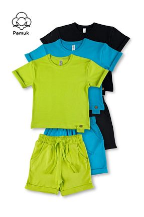 ست بالاتنه و پائین تنه رنگی بچه گانه بافت difa kids - کد 846697340