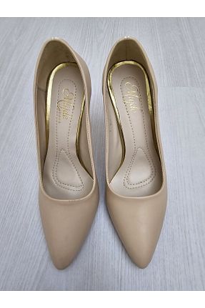 کفش پاشنه بلند کلاسیک بژ زنانه جیر butik prd - کد 861002142
