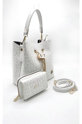 کیف دوشی سفید زنانه چرم مصنوعی Just Polo - کد 879920936