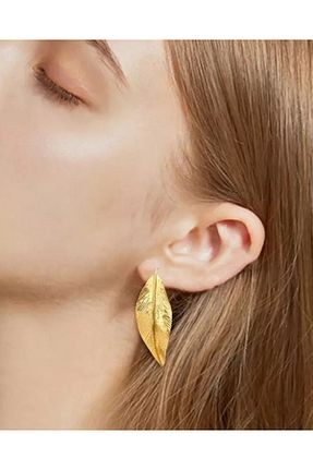 گوشواره جواهر طلائی میخ mos&more - کد 861002953
