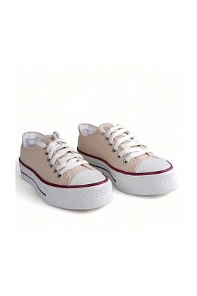 کفش اسنیکر بژ زنانه بند دار Melen Shoes - کد 450511666