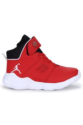 کفش بسکتبال قرمز بچه گانه چرم مصنوعی Kids Club Shoes - کد 877107174