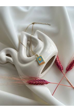 گردنبند استیل ( فولاد ) طلائی زنانه استیل ضد زنگ Aura - کد 861010736