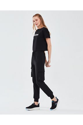 پائین تنه گرمکن اسپرت مشکی زنانه رگولار Skechers - کد 341032788