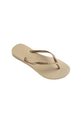 دمپائی طلائی زنانه پاشنه تخت Havaianas - کد 2898017