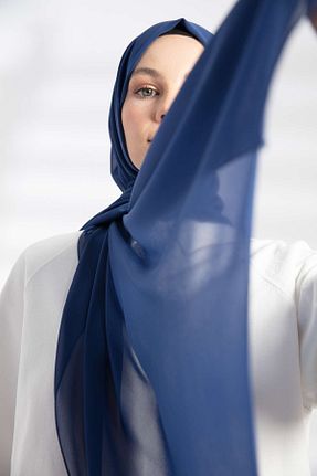 شال سرمه ای زنانه شیفون PURESCARFS - کد 849768537