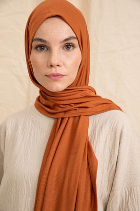 شال قهوه ای زنانه پنبه ای PURESCARFS - کد 849768481