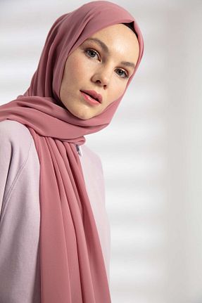 شال صورتی زنانه شیفون PURESCARFS - کد 849768465