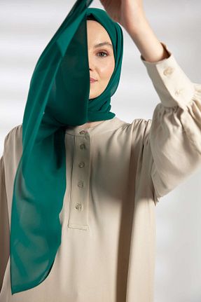 شال سبز زنانه شیفون PURESCARFS - کد 849768526