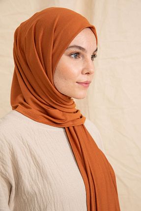 شال قهوه ای زنانه پنبه ای PURESCARFS - کد 849768481