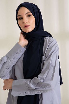 شال سرمه ای زنانه Medine İpeği PURESCARFS - کد 849617691