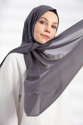 شال طوسی زنانه شیفون PURESCARFS - کد 849768460