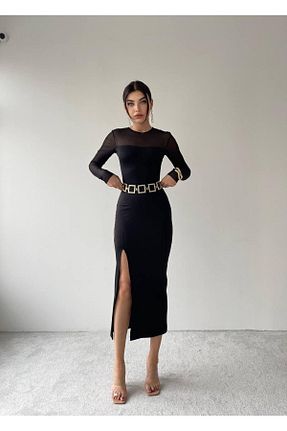 لباس مشکی زنانه بافتنی conconmoda - کد 800068501
