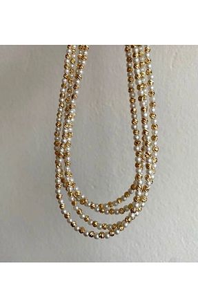 گردنبند جواهر طلائی زنانه روکش طلا gaila design - کد 861061394