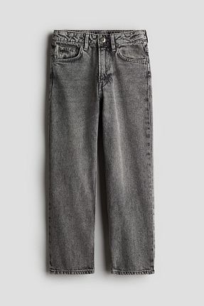 شلوار جین طوسی بچه گانه پاچه پهن H&M - کد 859072439