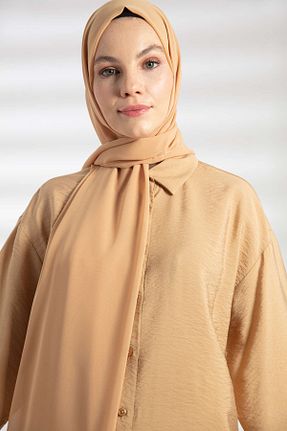 شال قهوه ای زنانه شیفون PURESCARFS - کد 849768473