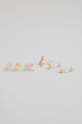 گوشواره نقره زرد زنانه 925 عیار So Chic - کد 839883962