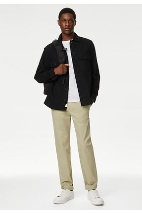 شلوار بژ مردانه پنبه ای Marks & Spencer - کد 860203323