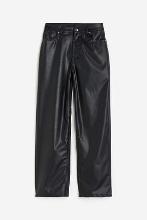شلوار جین مشکی زنانه پاچه پهن H&M - کد 859072290