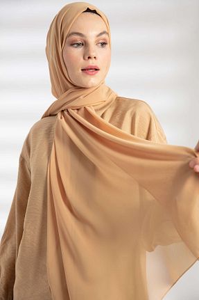 شال قهوه ای زنانه شیفون PURESCARFS - کد 849768473