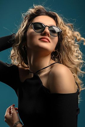 عینک آفتابی مشکی زنانه UV400 Bern Glasses - کد 659914756