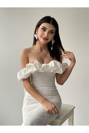 لباس سفید زنانه بافتنی conconmoda - کد 664973300