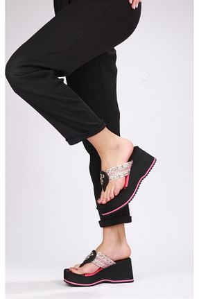 دمپائی مشکی زنانه چرم مصنوعی PARİS - کد 739422390
