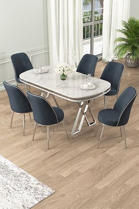 ست میز آشپزخانه سفید MDF Canisa - کد 820975842