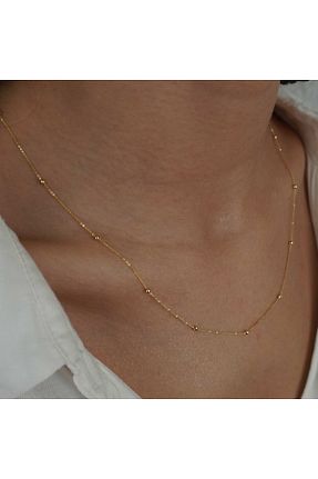 گردنبند طلا زرد زنانه 14 عیار İzgi Kuyumculuk - کد 817569392