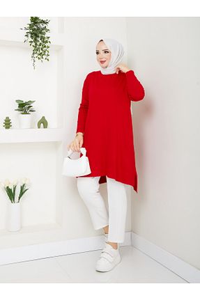تونیک حجاب قرمز زنانه بافتنی MODAMÜNASİP - کد 861083741