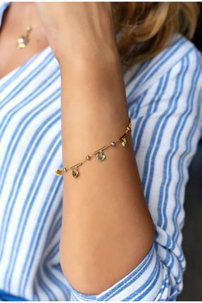 دستبند طلا زرد زنانه 14 عیار VogueDiamond - کد 859638181