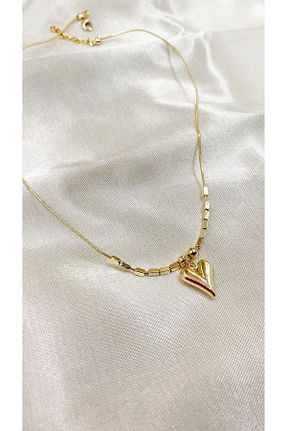 گردنبند جواهر طلائی زنانه برنجی Eylülün Takısı - کد 821385071