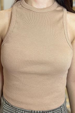 بلوز بژ زنانه ساده ER RE - کد 846040673