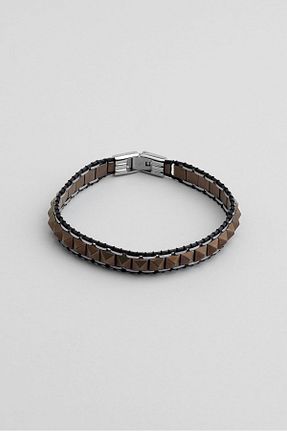 دستبند استیل (فولاد) قهوه ای مردانه استیل (فولاد) So Chic - کد 835504284