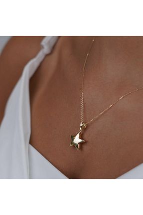 گردنبند طلا زرد زنانه 14 عیار İzgi Kuyumculuk - کد 815945901