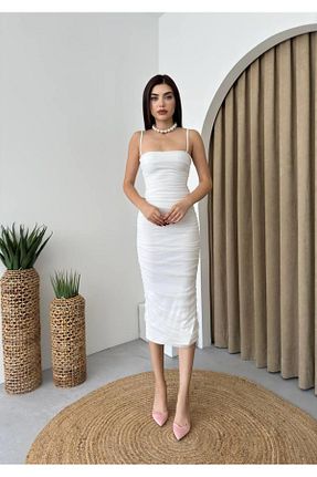 لباس مجلسی و فارغ التحصیلی سفید زنانه توری conconmoda - کد 833753979