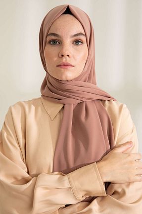 شال قهوه ای زنانه Medine İpeği PURESCARFS - کد 849617654