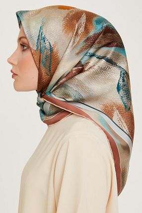 روسری رنگی کرپ ساتن ابریشم Armine - کد 859640630
