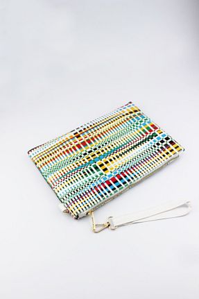 کیف پورتفوی و کلاچ رنگی زنانه پارچه ای İLKYAZ - کد 861127024
