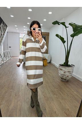 لباس قهوه ای زنانه بافتنی 2she - کد 804968056