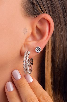 گوشواره نقره زرد زنانه 925 عیار So Chic - کد 801179492