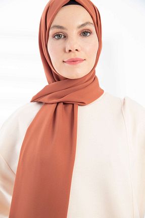 شال بژ زنانه کرپ PURESCARFS - کد 859231520