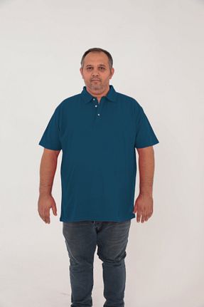 تیشرت سایز بزرگ سرمه ای مردانه گشاد BİG NONA - کد 833542149