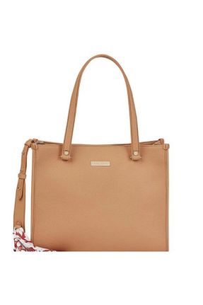کیف دوشی قهوه ای زنانه چرم مصنوعی Laura Ashley - کد 854086678