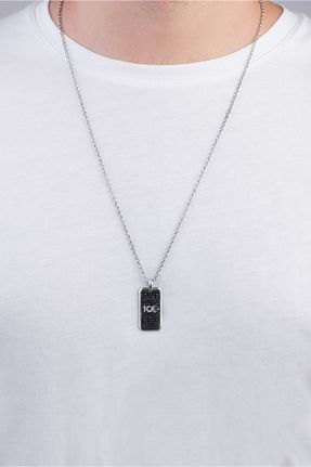 گردنبند نقره سفید مردانه 925 عیار So Chic - کد 754899619