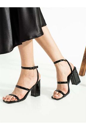 کفش پاشنه بلند کلاسیک مشکی زنانه چرم مصنوعی BEYAZ - کد 825847094